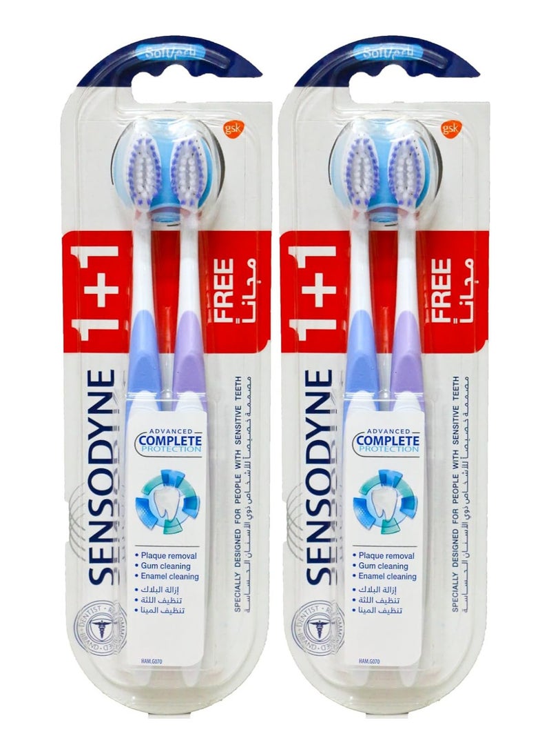 Sensodyne Pack Of 2 Sensodyne Soft Toothbrush 2 Pieces Blue Purple  - Image 1
