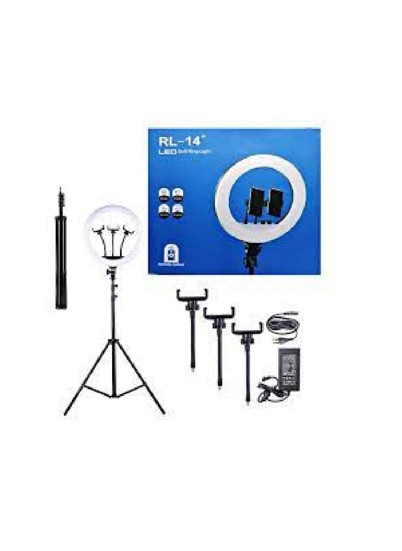 DIGI CORE 14 inch Selfie Ring Light With Tripod Stand And 360° Phone Holder For Live Broadcast Youtube Instagram And Tik Tok Video Making  - Image 1