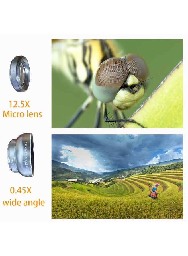Professional 2 in 1 Lens Universal Clip 37mm Mobile Phone Lens 0.45x 49uv Super Wide-Angle + Macro HD Lens for All Smartphones  - Image 2