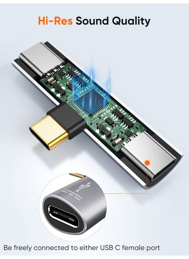 CableCreation - Usb C Splitter Audio And Charging Usb C Audio Adapter Type C Splitter For New Ipad Pro Macbook Air Galaxy S23 Ultra S9 S10 S20 S21 Ultra S22 Pixel 2 3 4 Xl Gray - Image 1