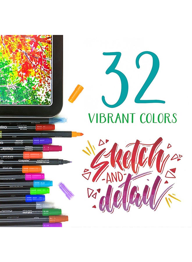 Crayola علامة، 16 عدد خط رفيع توقيع مزدوج ست/فل، 12P - Image 2