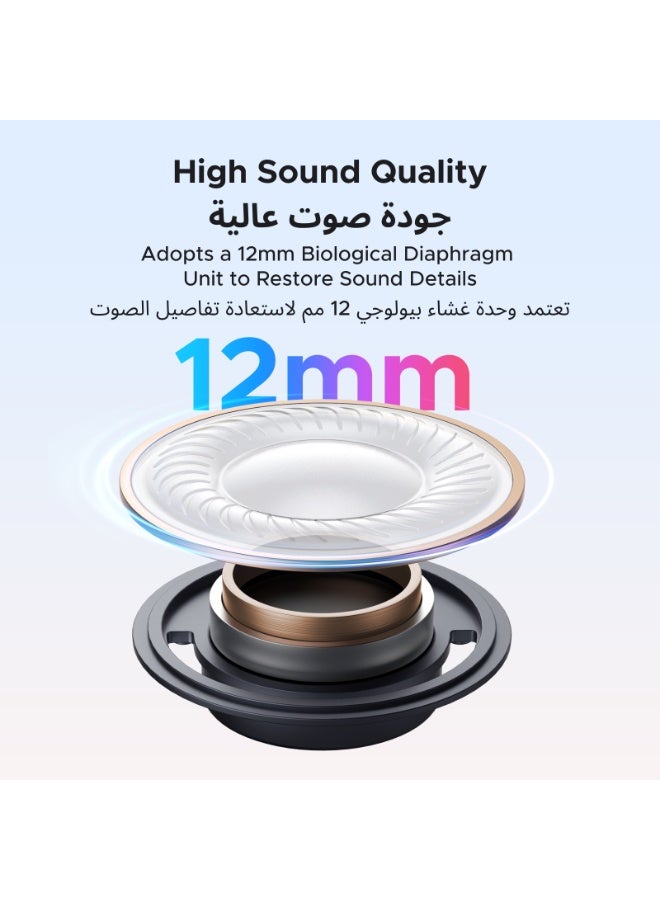 يو جرين سماعات أذن لاسلكية مفتوحة مع شاشة لمس ذكية، سماعات أذن لاسلكية بلوتوث 5.4، 12 وظيفة لمس مفتوحة، غشاء 12 مم، زمن انتقال منخفض 110ms، متوافقة مع ايفون وهواوي وشاومي - Image 3