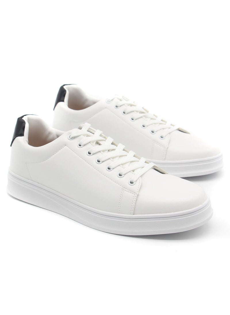 Mon Ami Men Sneakers, Lace-Up Low Top Loafer, Walking Casual Dress Shoes for Men, Comfortable Fashion Sneakers, White Shoes - Image 3