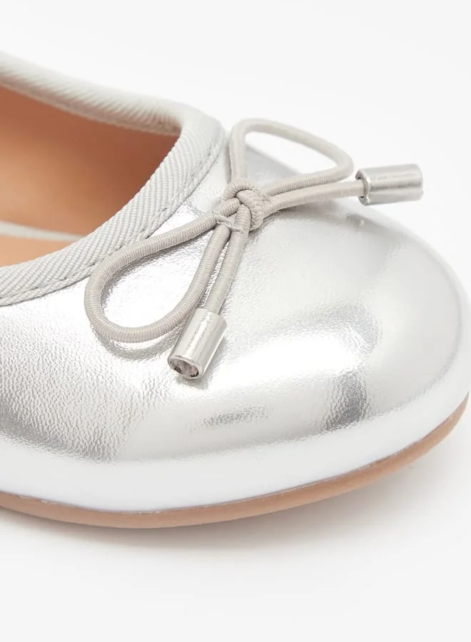 JUNIORS Girls Round Toe Ballerina Shoes with Cushioning