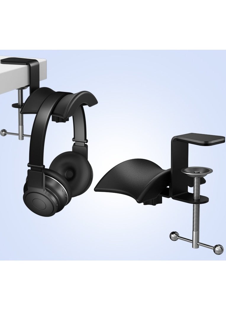 Excefore Headphone Headset Holder Hanger, 1PACK Universal Gaming Headphones Stand, Mount Under Desk Hook Clip with Adjustable Clamp for Most Headphone, Black  - Image 4