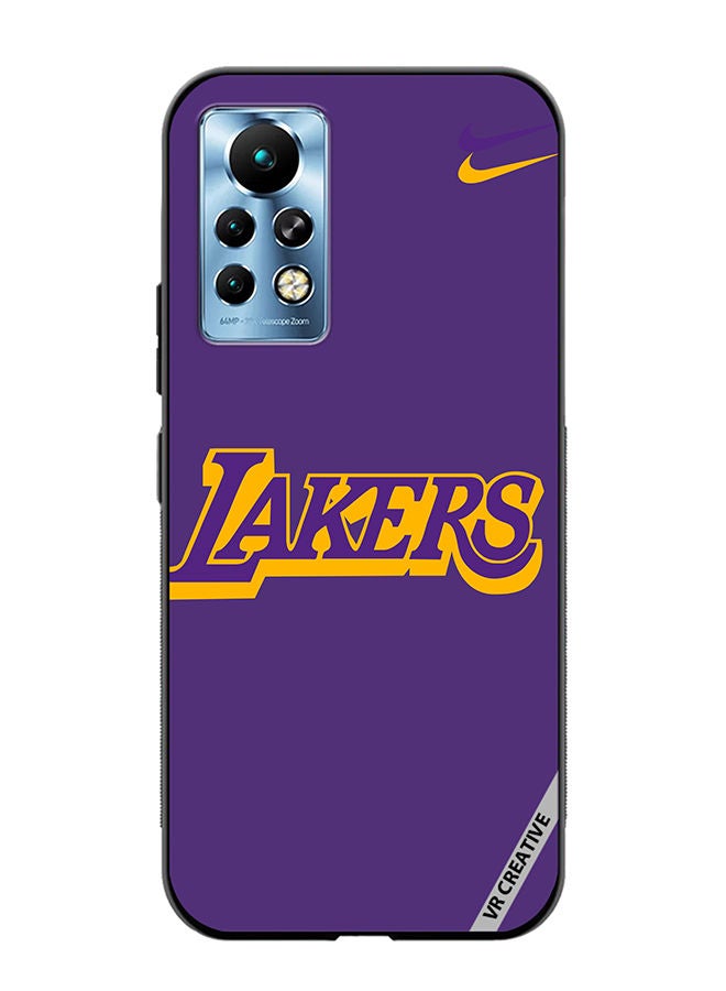 VR CREATIVE Protective Case Cover For Infinix Note 11 Pro Lakers Purple Design Multicolour - Image 1