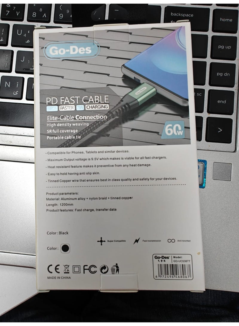 كابل شحن سريع من نوع USB إلى USB Type-C - Image 2