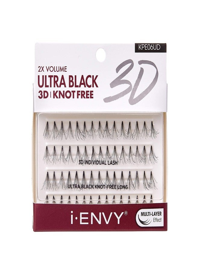 i.Envy i-ENVY 2X Volume 3D Ultra Black Individual Lashes (3 PACK, Knot Free - Long) - Image 2