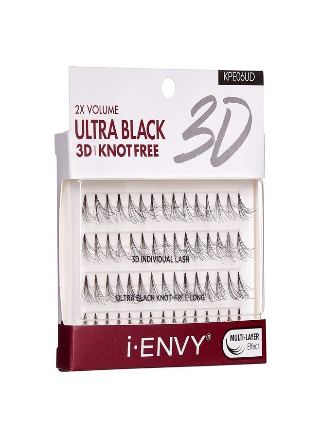i.Envy i-ENVY 2X Volume 3D Ultra Black Individual Lashes (3 PACK, Knot Free - Long) - Image 3