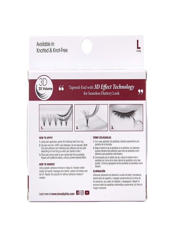 i.Envy i-ENVY 2X Volume 3D Ultra Black Individual Lashes (3 PACK, Knot Free - Long) - Image 4