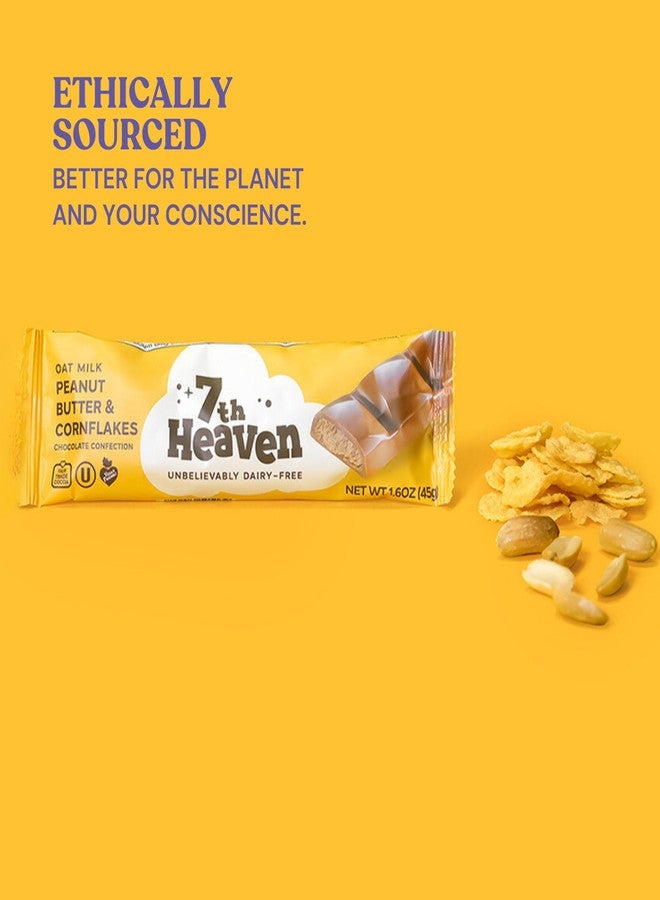 7TH HEAVEN Vegan Oat Milk Chocolate Snack Packs - Non GMO, Kosher Parve, Cruelty Free, Dairy Free Chocolate Bars for Valentines Day, Mothers Day - 6 Snack Bars (Peanut Butter & Cornflakes) - Image 3