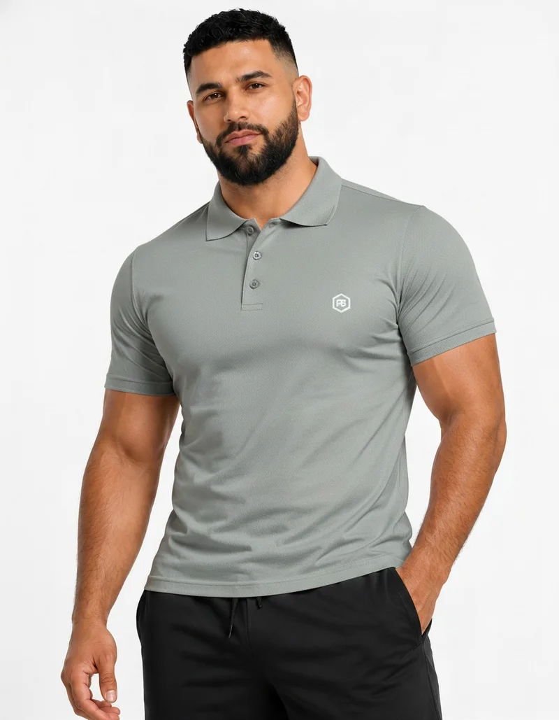 Prima Ace Men's Polo Outdoor & Active Luxury Grey