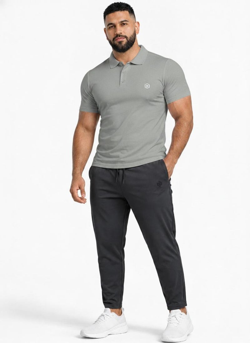 بريما إيس رجالي Polo الهواء الطلق والنشاط لاكشري Grey - Image 4