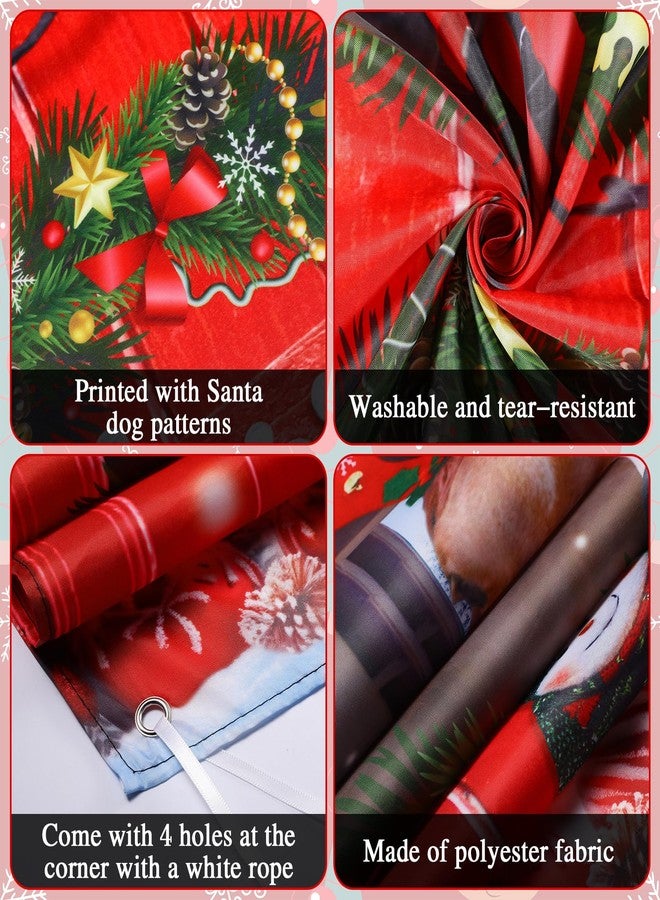 Zhanmai Horse Christmas Door Cover Decorations Fabric Merry Christmas Front Door Cover Farm animal christmas Party Hanging Banner Backdrop for Xmas Holiday New Year Party Supplies, 71 x 35 Inch - Image 3