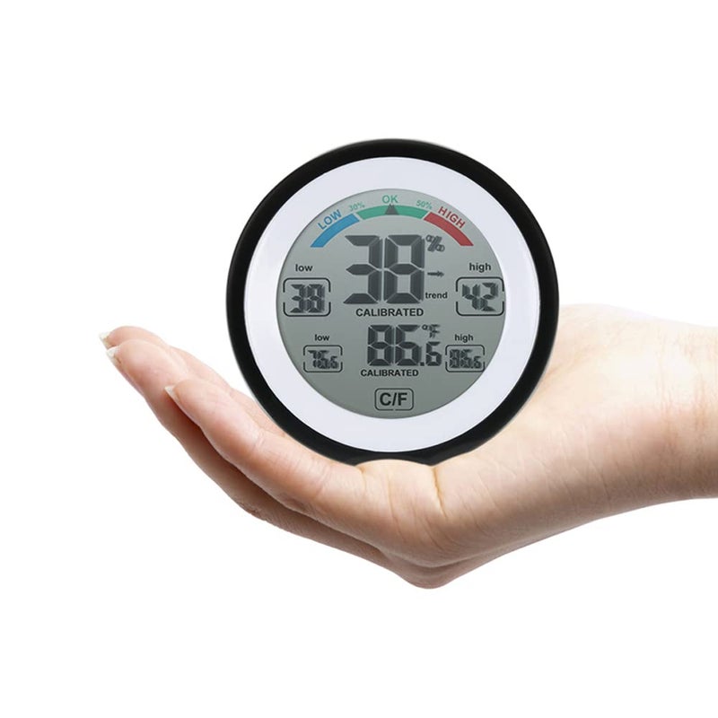 Eacam °C/°F Digital Thermometer Hygrometer Temperature Humidity Meter Max Min Value Trend Display - Image 4