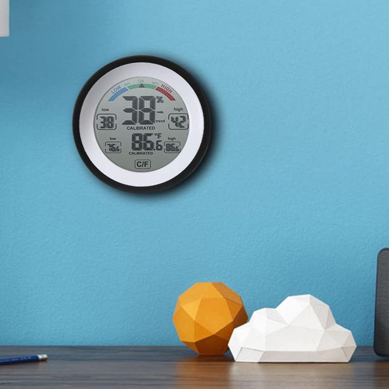 Eacam °C/°F Digital Thermometer Hygrometer Temperature Humidity Meter Max Min Value Trend Display - Image 3