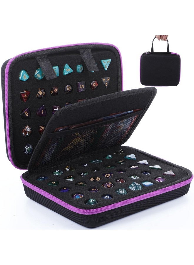 Aoriher Dice Case with Removable Slotted Tray for Game Dice Storage and Carrying, Compatible with Dnd Role Playing and Other Table Games, Holds up to 70 Dices/10 Sets (Purple) - Image 1