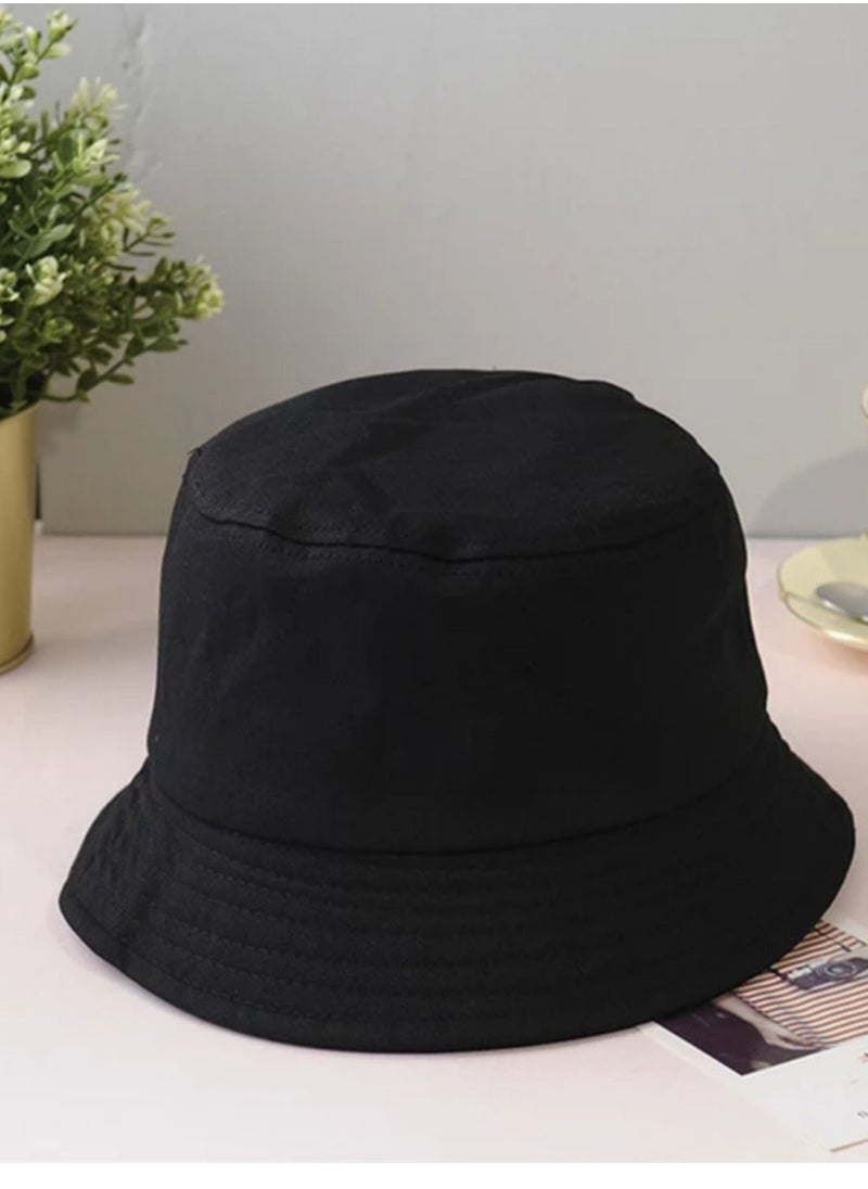 Generic - Set of two cotton Foldable sun unisex bucket travel hat - Image 1