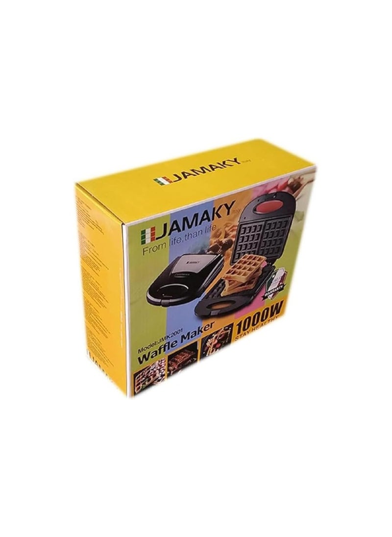 JAMAKY Jamaki Waffle Maker 1000 Watt Stainless Steel Anti-Break - JMK 2001  - Image 4