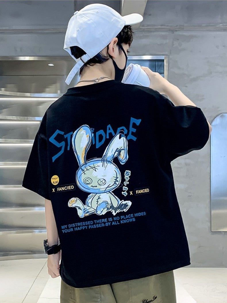 Cuhk Children'S Cartoon Printing Cotton Short Sleeve T-Shirt 2025 Boys And Girls Fashionable Korean T-Shirt Trendy Top - Image 3