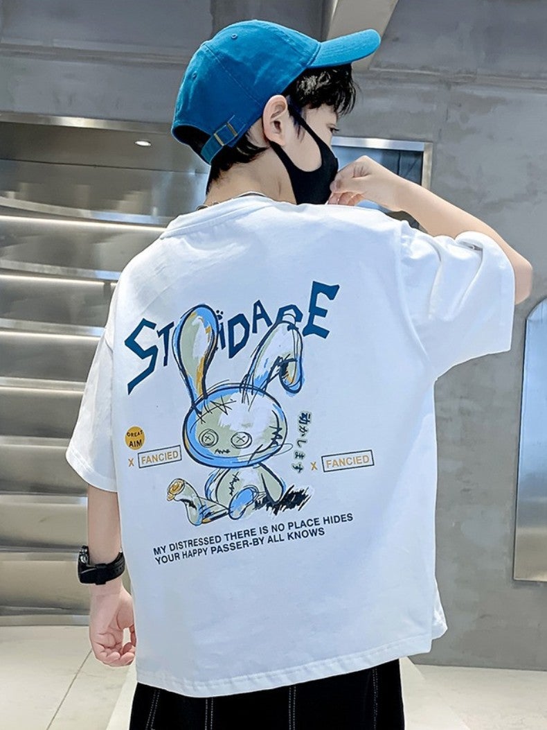 Cuhk Children'S Cartoon Printing Cotton Short Sleeve T-Shirt 2025 Boys And Girls Fashionable Korean T-Shirt Trendy Top - Image 2