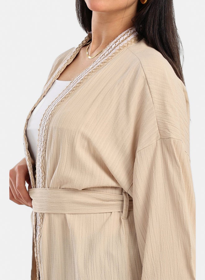 Carina Embroidered Neck & Cuffs Kimono  - Image 4