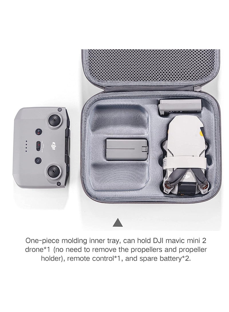 SYOSI Original Mavic Mini 2 Carrying Case Storage Bag Hard Shell Box for DJI Mini 2 Drone Accessories Large Capacity Storage Travel Box Compatible with DJI Mini 2 Drone and Full Combo Accessories (Grey) - Image 3