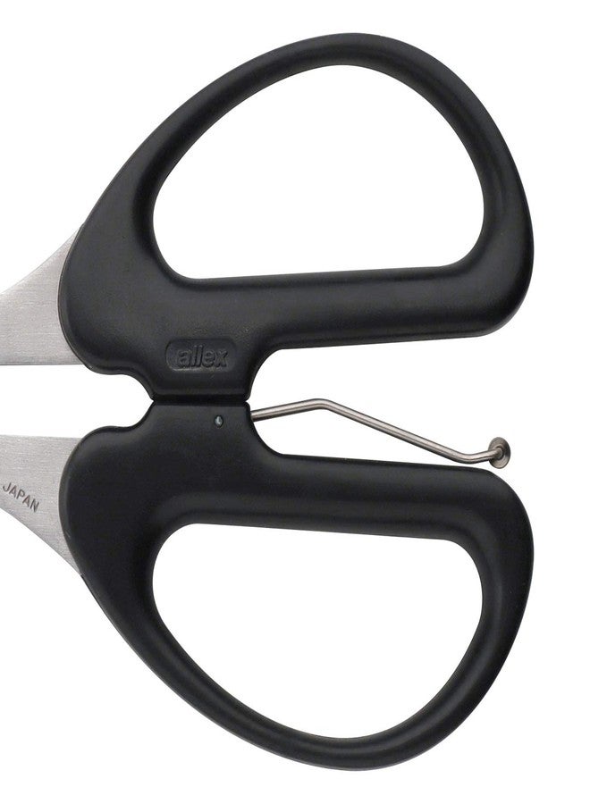 ALLEX\アレックス ALLEX Leather Scissors Professional Heavy Duty Sharp Japanese Stainless Steel, Leather Cutting Scissors Spring Loaded Handle, Made in JAPAN, Black - Image 4