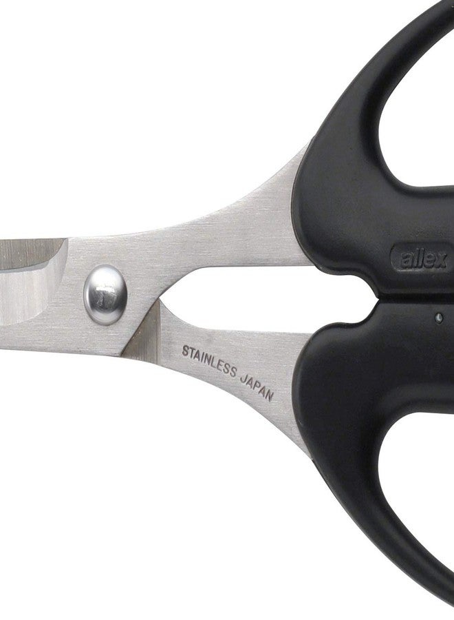 ALLEX\アレックス ALLEX Leather Scissors Professional Heavy Duty Sharp Japanese Stainless Steel, Leather Cutting Scissors Spring Loaded Handle, Made in JAPAN, Black - Image 3