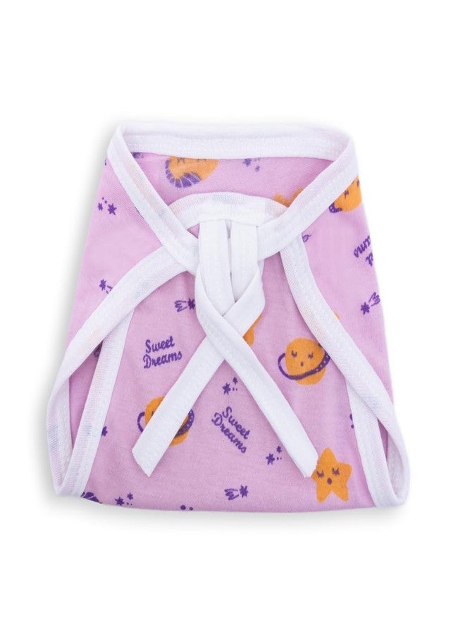 BUMSIES Washable Reusable Cotton Hosiery U-Shape Tie up Nappies/Langot for New Born Baby | Soft, Skin-Friendly & Eco-Friendly | 0-3 Months - Pack of 10, Multicolor Printed - Image 5