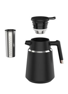 SHAHA Stainless Steel Vacuum Flask With Filter 1.8L Black  - Image 3