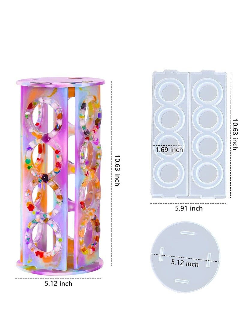 SYOSI - Coffee Pod Holder Resin Mould Silicone Moulds 4 Sides Holders Diy Crystal Glue Dropping Epoxy Casting Rotary Storage Rack Display - Image 1