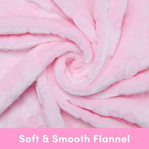 KolorFish Premium Soft Dog Blanket with Cute Paw Print, Cat Blanket Puppy Pads Supplies Dog Products Stuff Essentials (XS - 40 x 60 cm) Pink - Image 3