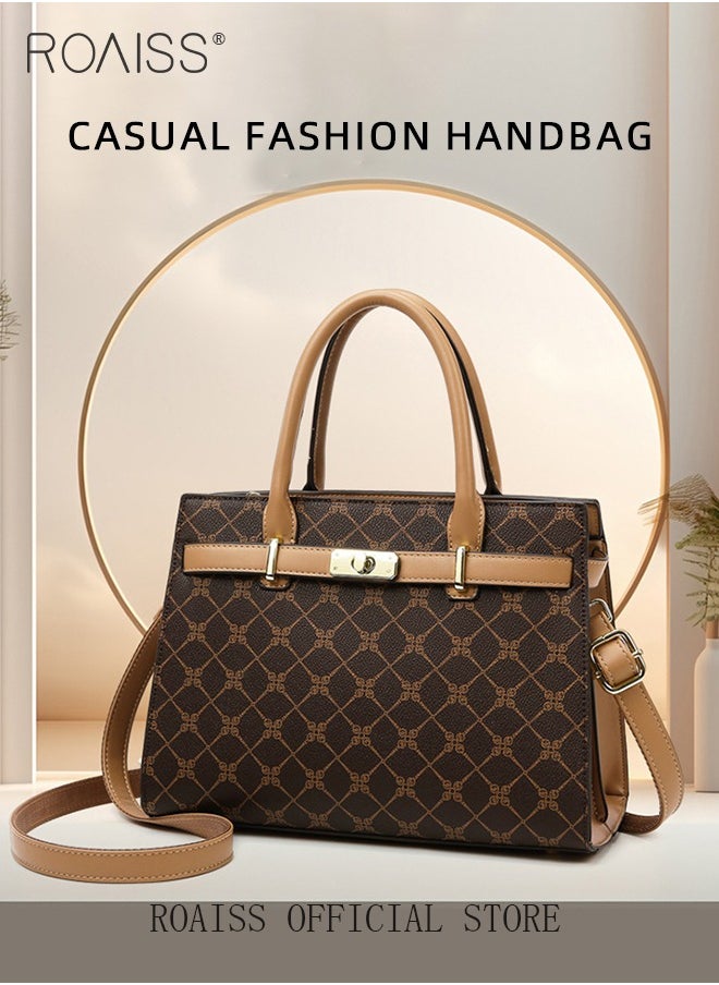 Premium Checkered Pattern Handbag for Women PVC Wear Resistant Large Capacity Casual Commuting Tote Bag Retro Fashion Shoulder Crossbody Bag with Multiple Compartments and Exquisite Hardware - pzsku/Z0ECA753116727F1C0831Z/45/_/1729504861/c1402076-cdab-4c15-b858-c99ac54f0a7f