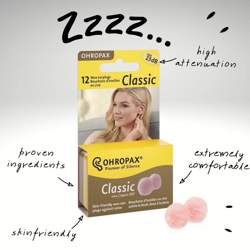 Ohropax Reusable Wax/Cotton Ear Plugs (12 Plugs Total) - Ear Plugs for Sleeping Noise Cancelling, Swimming, Shooting Ear Protection, and a snoring Solution - Image 5
