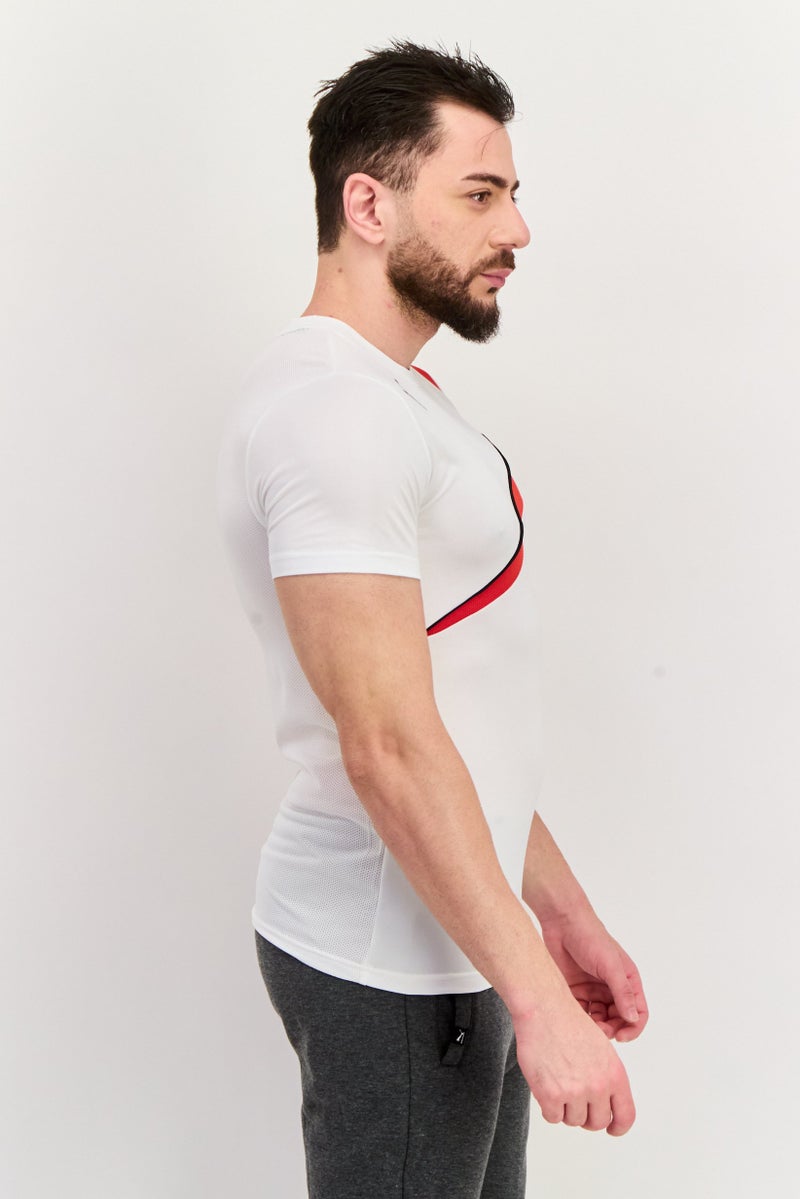 PUMA تي شيرت تدريب قصير الأكمام للرجال، ملابس رياضية، مجموعة بيضاء - Image 2