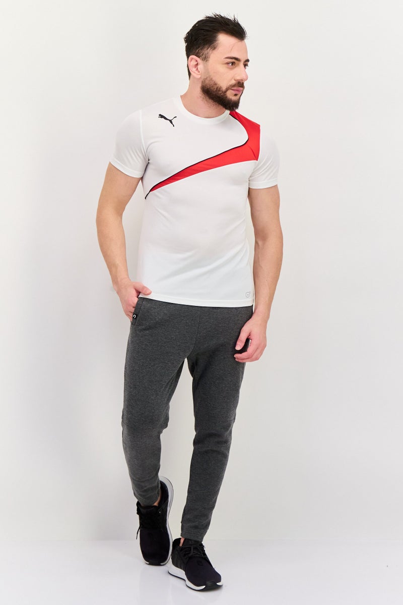 PUMA تي شيرت تدريب قصير الأكمام للرجال، ملابس رياضية، مجموعة بيضاء - Image 4