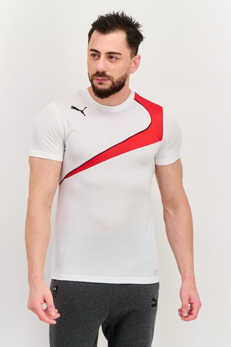 PUMA تي شيرت تدريب قصير الأكمام للرجال، ملابس رياضية، مجموعة بيضاء - Image 1