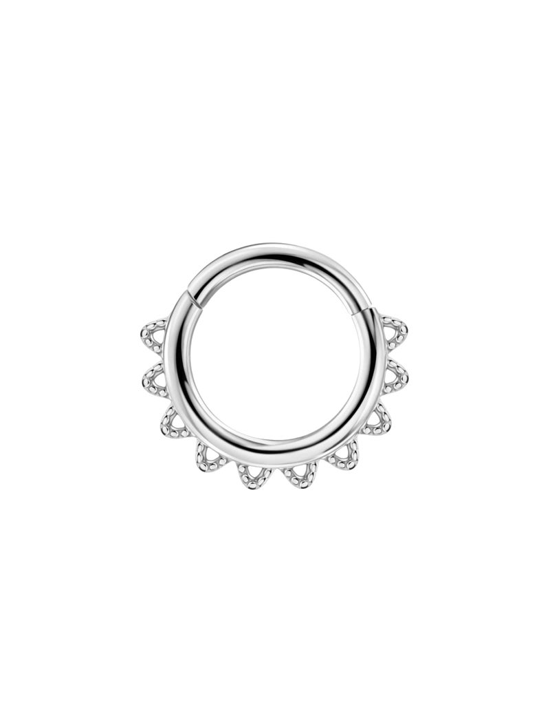 FANSING 16g Septum Rings for Women Septum Jewelry 16 Gauge 8mm Daith Piercing Jewelry Surgical Steel Spike Hoop - Image 1