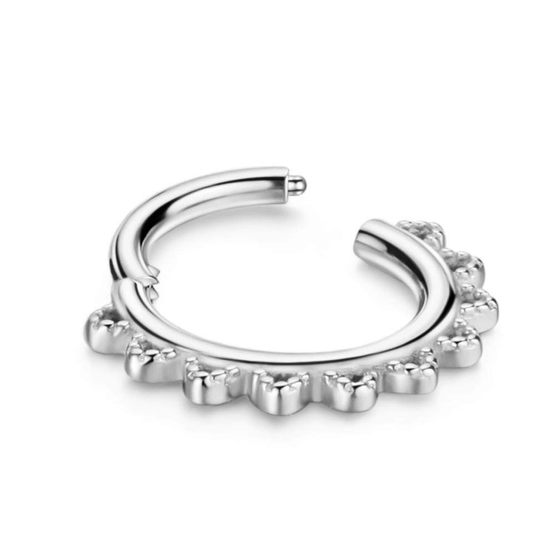 FANSING 16g Septum Rings for Women Septum Jewelry 16 Gauge 8mm Daith Piercing Jewelry Surgical Steel Spike Hoop - Image 3
