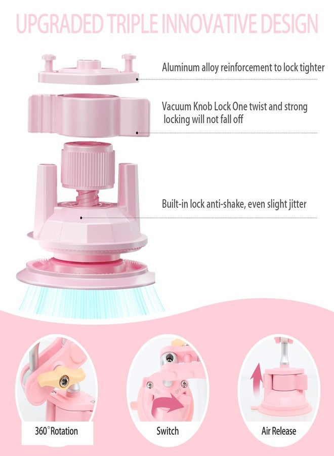 Rednow Suction Cup Phone Mount 360 Rotating Universal Ball Head Arm for Car Dashboard Windshield Vehicle Sunroof (1pc*Pink) - Image 4