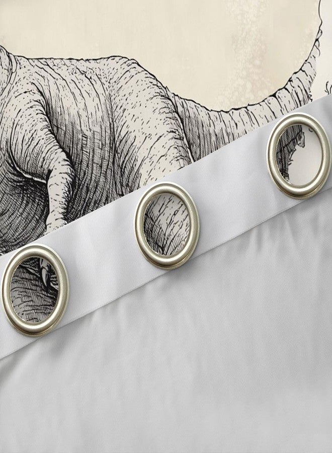 Feelyou Dinosaur Monster Window Curtains for Bedroom Living Room Japanese Ukiyoe Theme Curtains 30%-50% Blackout Cool Animal Window Drapes Asian Anime Window Treatments 42W X 63L,2 Panels - Image 4