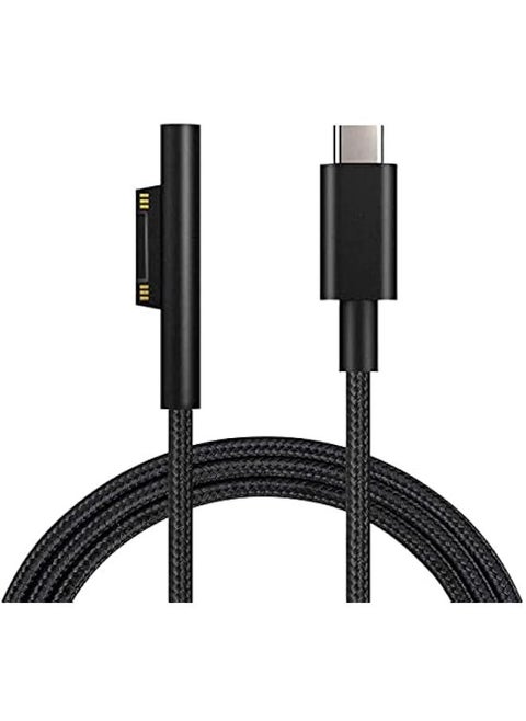 Surface Connect to USB-C Charging Braided Cable 15V/3A, Compatible with Microsoft Surface Pro 7/6/5/4/3, Surface Laptop 3/2/1, Surface Go, Surface Book (6FT)
