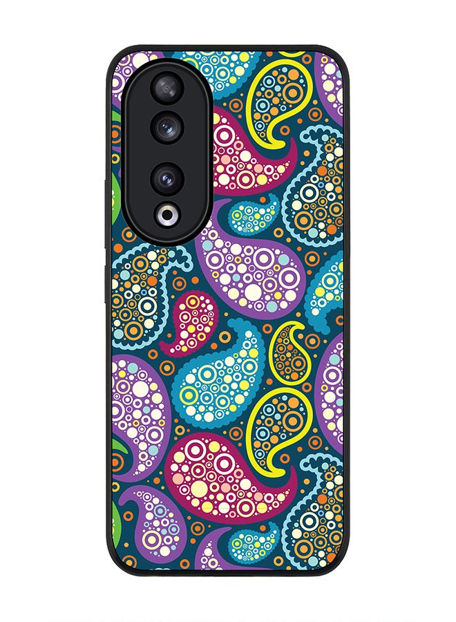 Stylizedd Rugged Black edge case for Honor 90 5G, Slim fit Soft Case Flexible Rubber Edges Anti Drop TPU Gel Thin Cover -  Indian Summer - Image 1