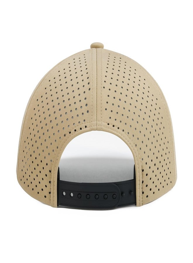 VOBOOM قبعة بيسبول رجالية سريعة الجفاف من VOBOOM، مصنوعة من شبكة مقطوعة بالليزر، ذات حافة منحنية، لون كاكي، مقاس واحد - Image 4