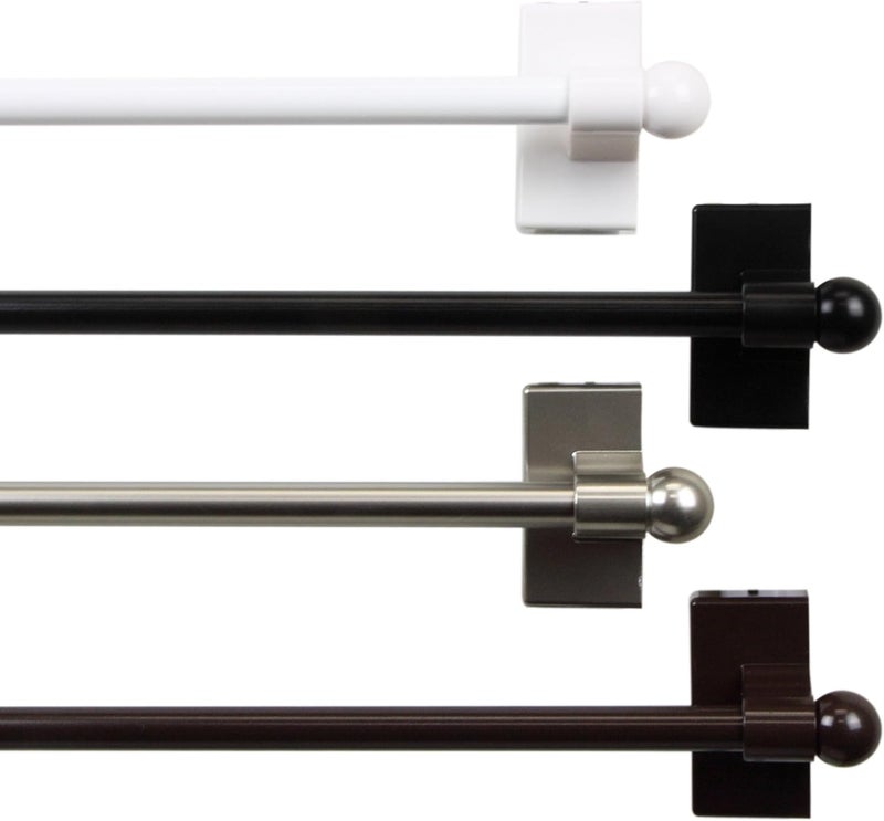 Rod Desyne Mag916-15 7/16" Magnetic Rod, 9-16 inch, Satin Nickel - Image 1