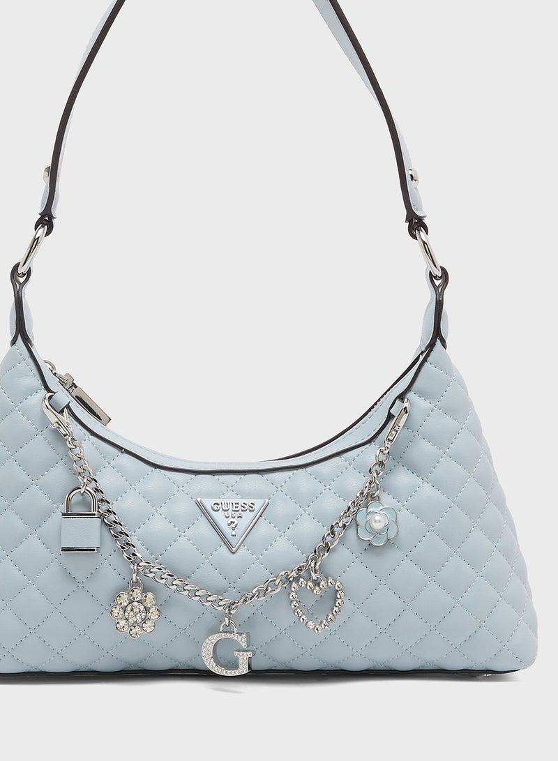 GUESS Everlee Top Zip Shoulder Bag  - Image 4