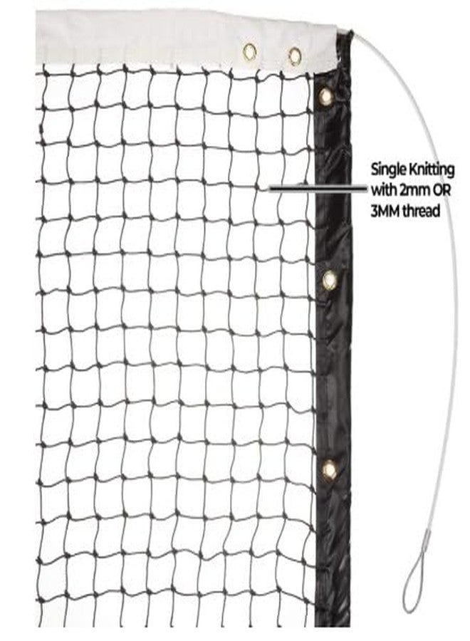 SAFETY ZONE HDPE Lawn Tennis Net Tournament Quality with Wire Rope (2MM - Single) - Image 3