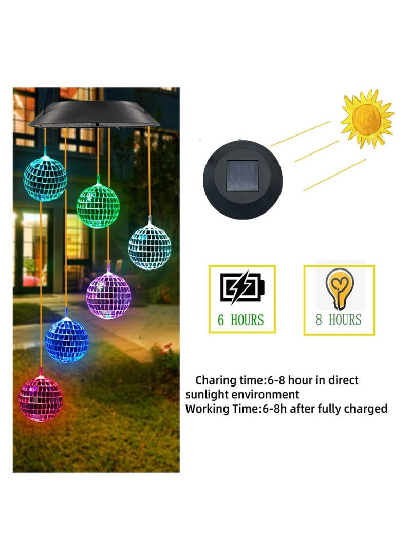 SYOSI SYOSI Solar Wind Chime for Porch Decor, Outdoor Solar Lights Garden Decor, Gifts for Women Mom Grandma  - Image 5