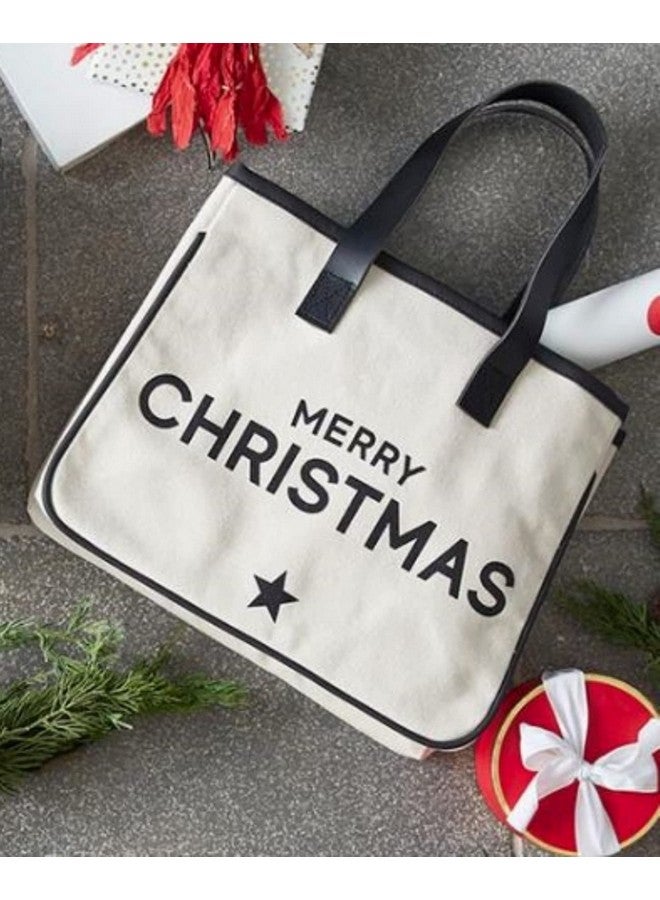 Santa Barbara Design Studio Santa Barbara Design Studio Creative Brands Womens Totes - Inspirational Purse with Leater Handles Mini Canvas Tote Bag by Faithworks, 11 x 9.5-Inch, Merry Christmas  - Image 2
